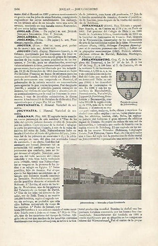 LAMINA ESPASA 21049: Escudo y Mercado de Johannesburgo