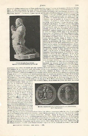 LAMINA ESPASA 21094: Estatua de Juana de Arco
