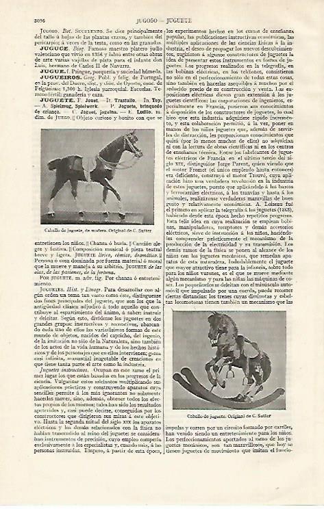 LAMINA ESPASA 21104: Caballo de juguete