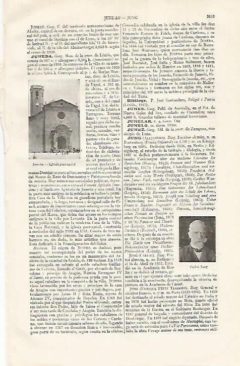 LAMINA ESPASA 21118: Iglesia de Juneda Lleida