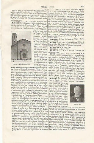 LAMINA ESPASA 21118: Iglesia de Juneda Lleida