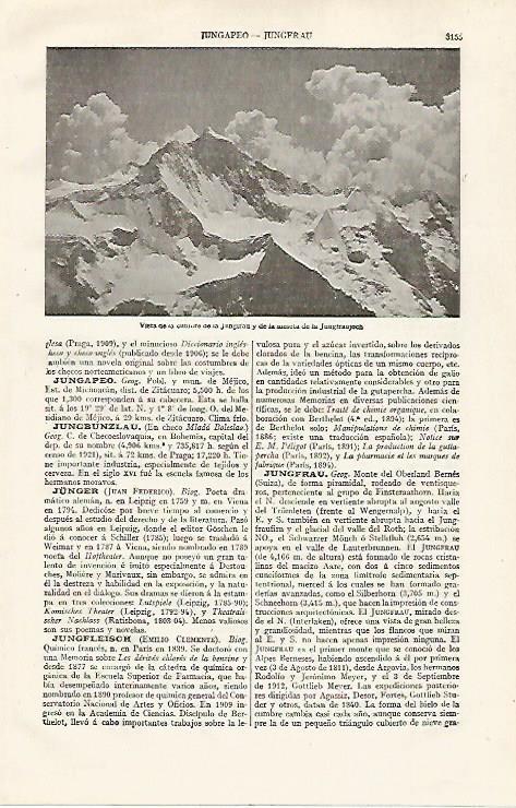 LAMINA ESPASA 21119: EL Jungfrau en Suiza