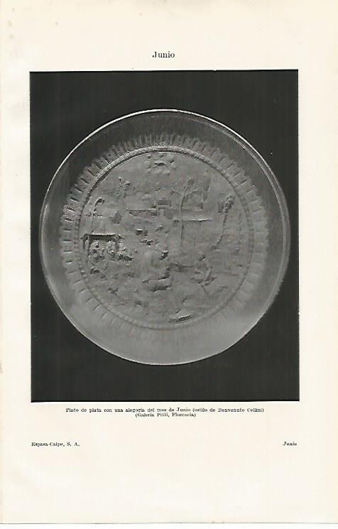 LAMINA ESPASA 21122: Plato del mes de junio de la Galeria Pitti