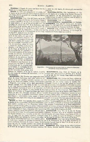 LAMINA ESPASA 21140: Vista de Kagoshima Japon