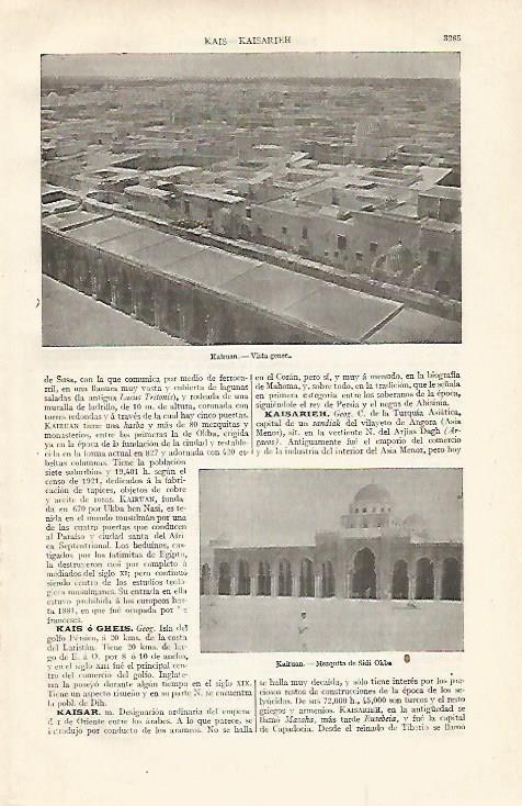 LAMINA ESPASA 21142: Vista de Kairouan Tunez