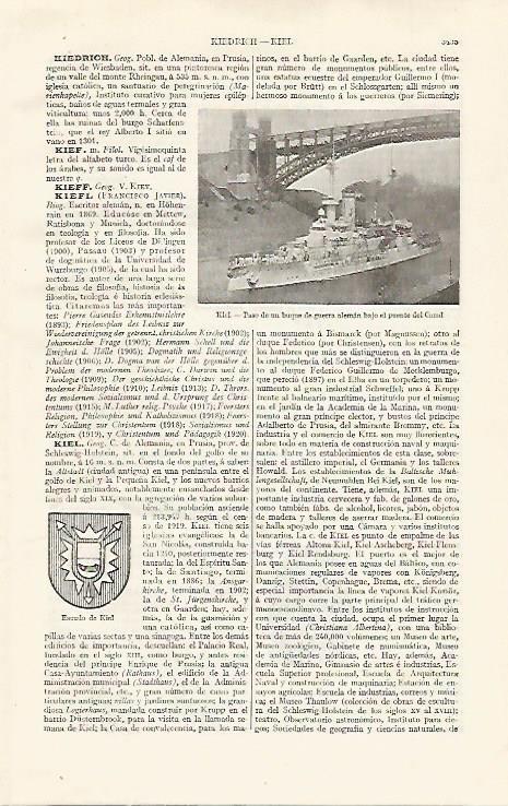 LAMINA ESPASA 21171: Canal de Kiel Alemania