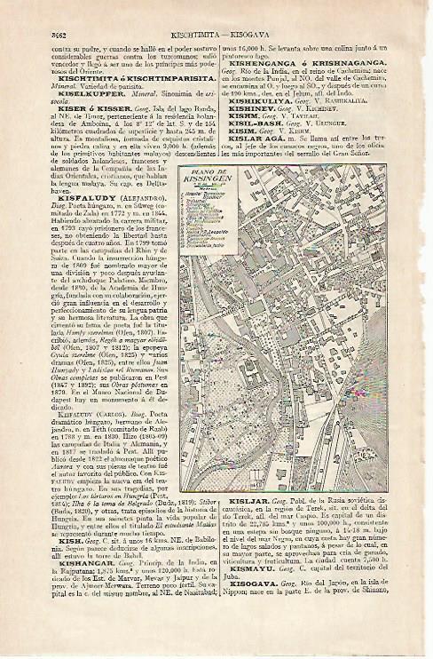 LAMINA ESPASA 21174: Plano de Kissingen