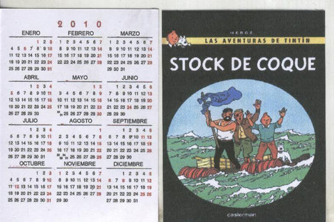 Calendario bolsillo 2010: Tintin: Stock de coque