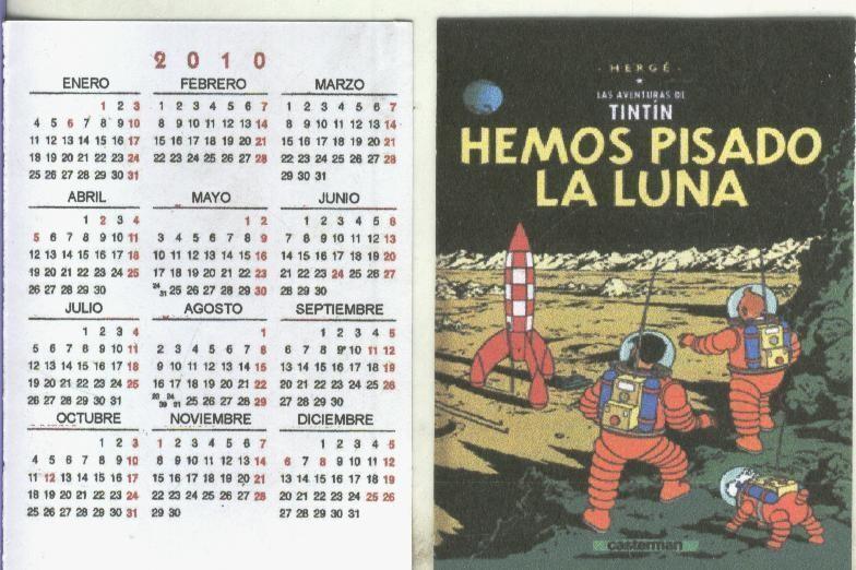 Calendario bolsillo 2010: Tintin: Hemos pisado la luna