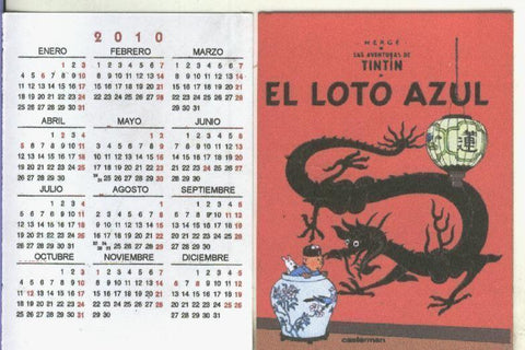 Calendario bolsillo 2010: Tintin: El loto azul