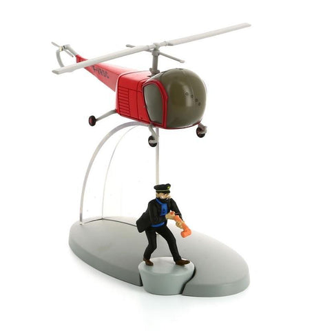 Helicoptero Tintin con figura de Haddock:  helicoptero BORDURIO F-VRDC de "El Asunto Tornasol" 2015 (ref. #29556)