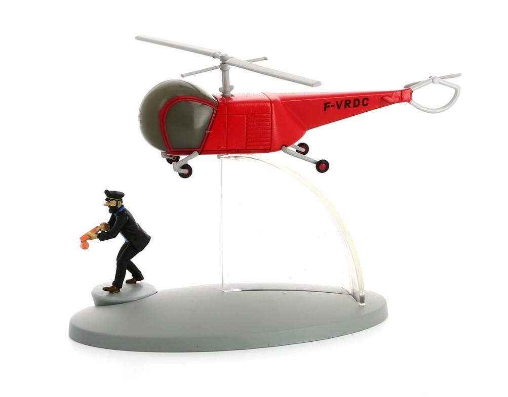 Helicoptero Tintin con figura de Haddock:  helicoptero BORDURIO F-VRDC de "El Asunto Tornasol" 2015 (ref. #29556)