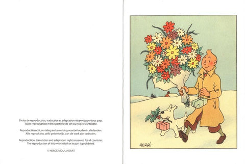 Postal de navidad Tintin: flores 2011  (ref. #31305)
