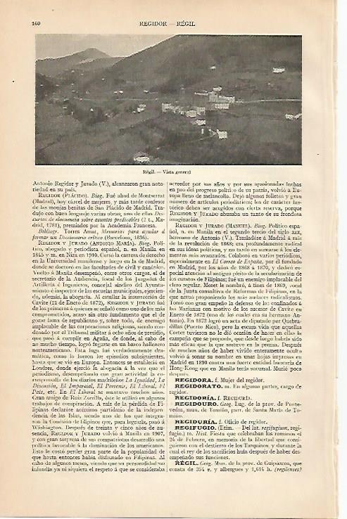 LAMINA ESPASA 963: Vista general de Regil Guipuzcoa