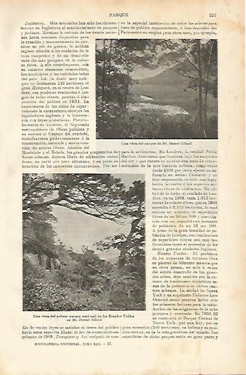 LAMINA ESPASA 2306: Parque Mt. Desert Island Estados Unidos