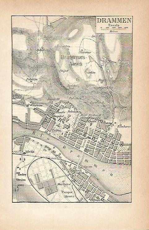 LAMINA ESPASA 3144: Plano de Drammen Noruega