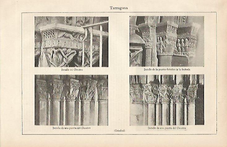 LAMINA ESPASA 5743: Detalles de la Catedral de Tarragona