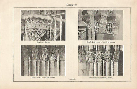 LAMINA ESPASA 5743: Detalles de la Catedral de Tarragona