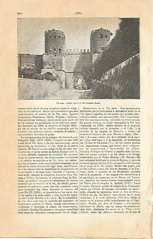LAMINA ESPASA 7057: Via Apia Roma