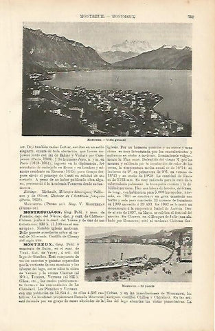 LAMINA ESPASA 8698: Vista general de Montreaux Suiza