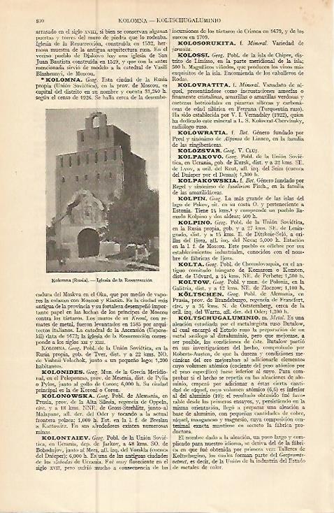 LAMINA ESPASA 9278: Iglesia de la Resurreccion en Kolomna Rusia
