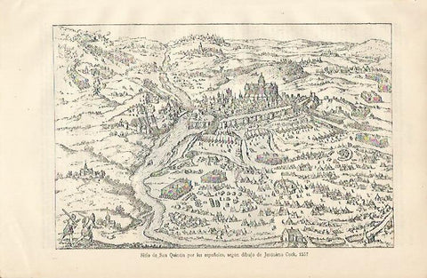 LAMINA ESPASA 10302: Plano del Sitio de San Quintin (1557)