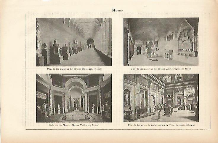 LAMINA ESPASA 10413: Salas de Museos de Italia