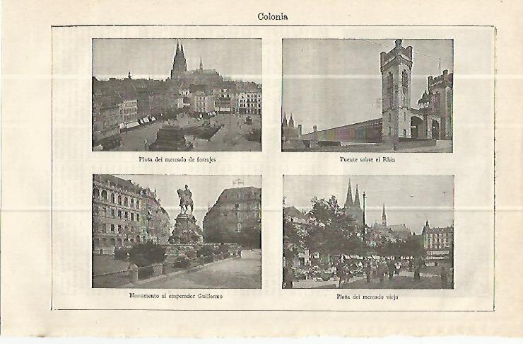 LAMINA ESPASA Alemania 13945: Vistas de Colonia Alemania