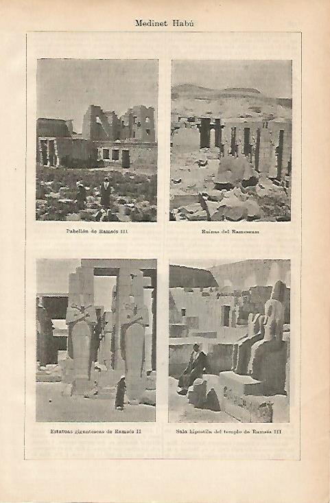 LAMINA ESPASA 11605: Vistas de Medinet Habu Egipto