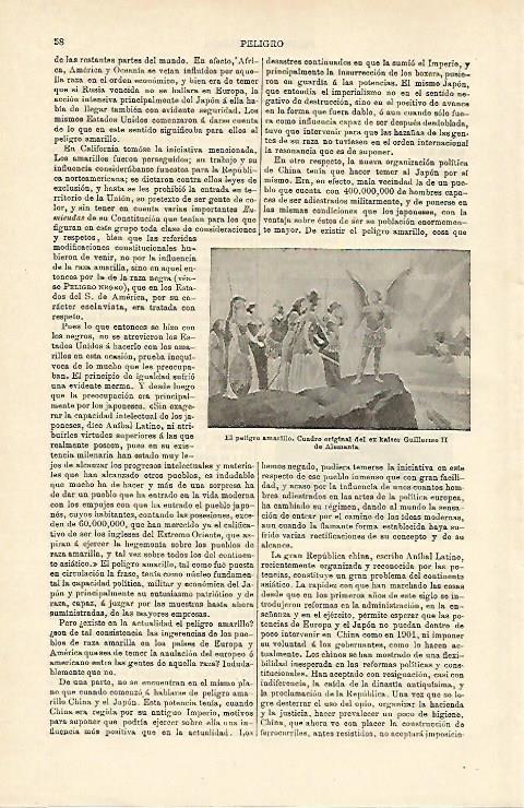 LAMINA ESPASA Alemania 15671: El peligro amarillo por Guillermo II de Alemania