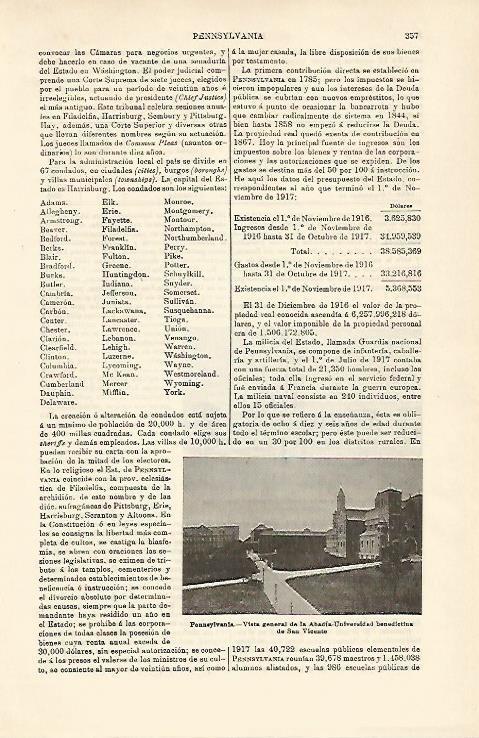 LAMINA ESPASA 15699: Abadia de San Vicente en Pennsylvania