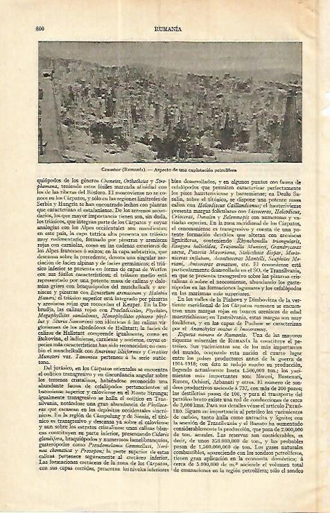 LAMINA ESPASA 17044: Explotacion de petroleo en Rumania