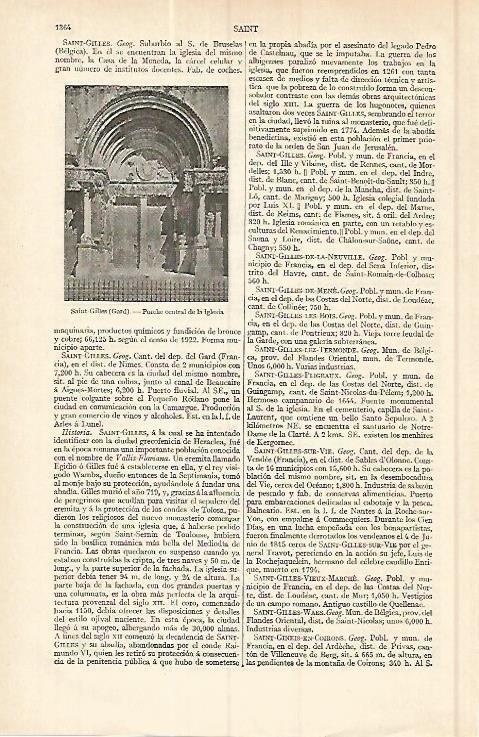LAMINA ESPASA 17183: Iglesia de Saint Gilles