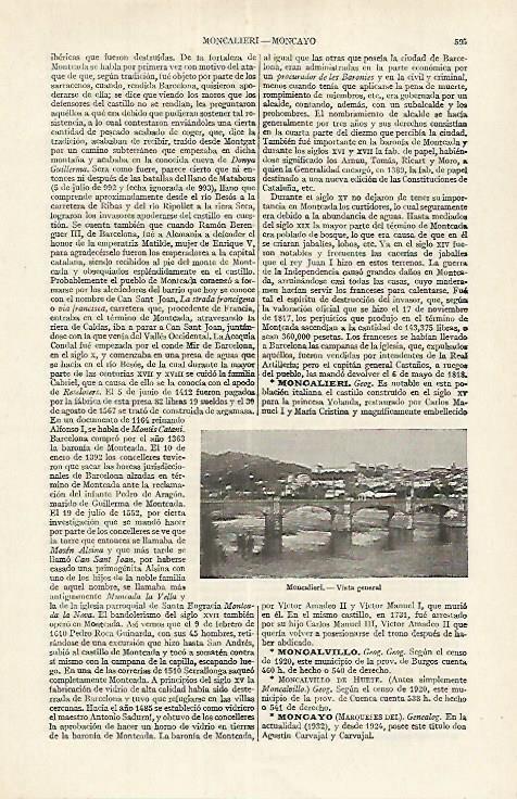LAMINA ESPASA 17643:Vista de Moncalieri Italia