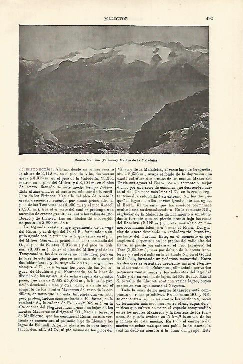 LAMINA ESPASA 18570: Montes Malditos en los Pirineos
