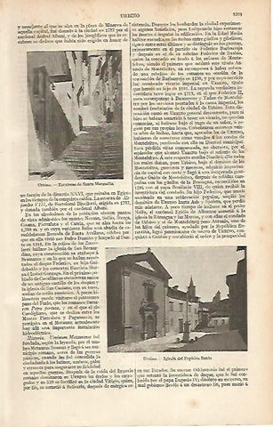 LAMINA ESPASA 12187: Vistas de Urbino