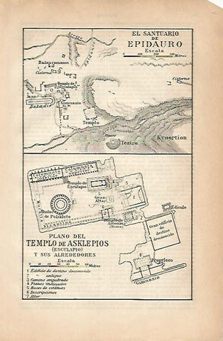 LAMINA ESPASA 18806: Plano del Santuario de Epidauro