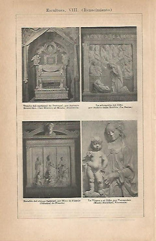 LAMINA ESPASA 18961: Escultura del Renacimiento