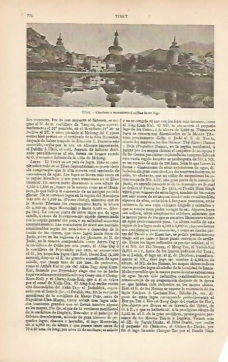 LAMINA ESPASA 8390: Chortens y nonasterio Tibet