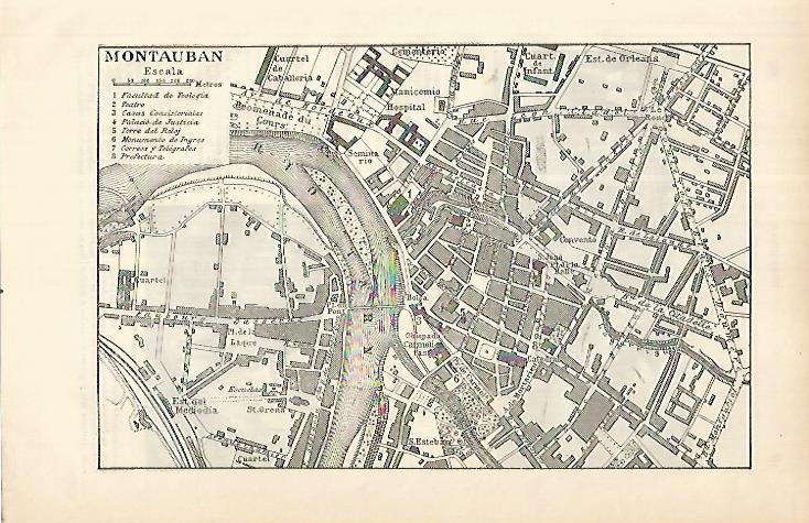 LAMINA ESPASA 8599: Plano de Montauban Francia