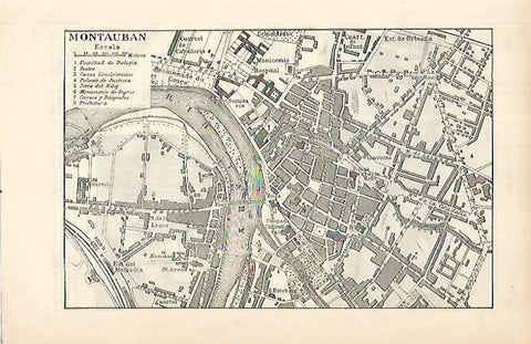 LAMINA ESPASA 8599: Plano de Montauban Francia