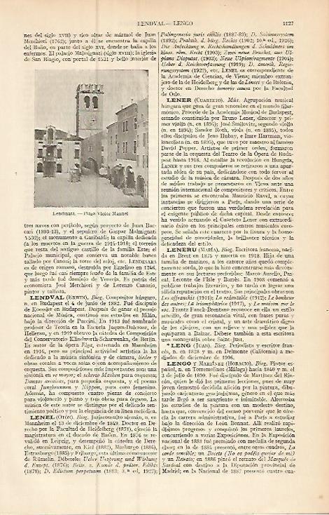LAMINA ESPASA 9314: Plaza Victor Manuel en Lendinara Italia