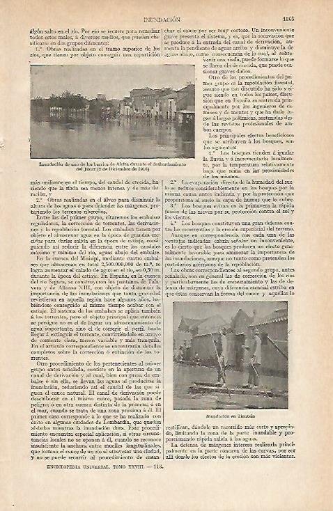 LAMINA ESPASA 20817: Inundacion en Alcira Valencia