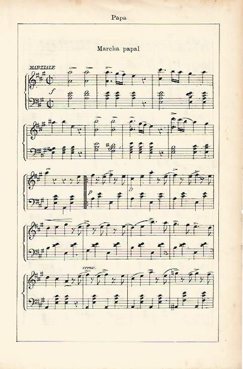 LAMINA ESPASA 1422: Marcha papal. Partitura