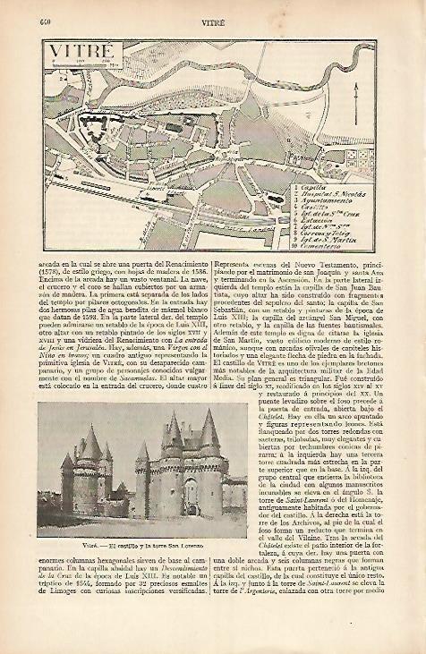 LAMINA ESPASA 4137: Plano de Vitre Francia
