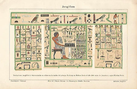 LAMINA ESPASA 6214: Jeroglificos de la tumba de Ra-hotep en Medum Egipto