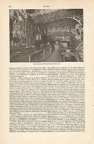 LAMINA ESPASA 8403: Interior de una tienda de Barcelona