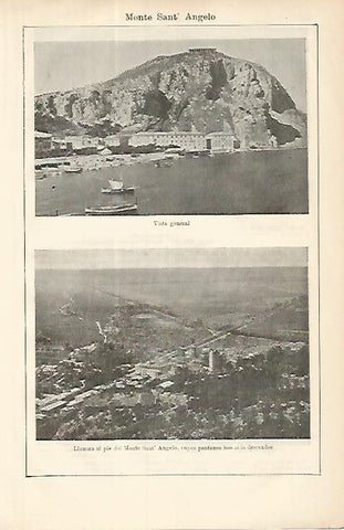 LAMINA ESPASA 8620: Vistas generales de Monte Sant Angelo Italia