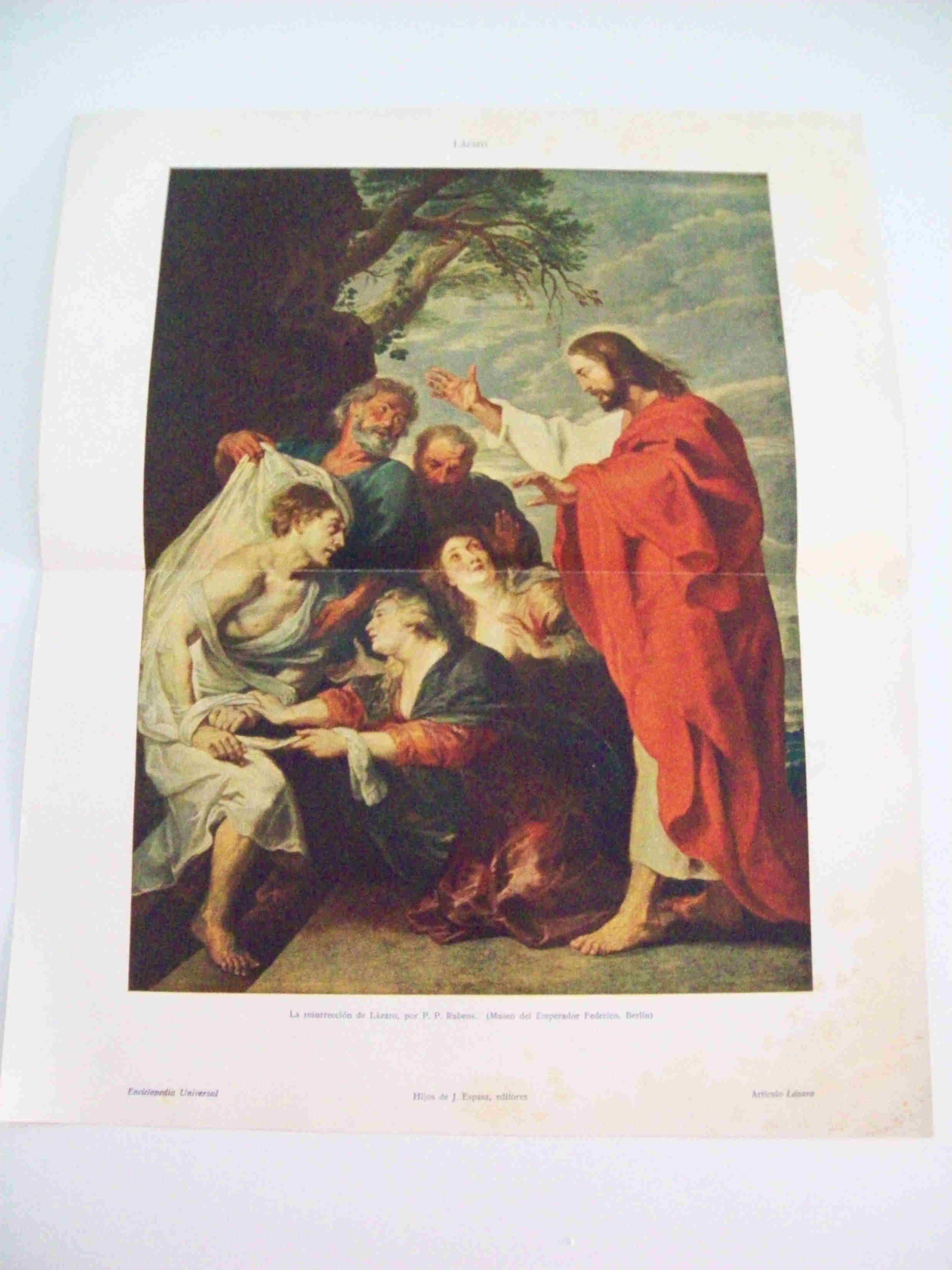 LAMINA ESPASA 9078: La resurreccion de Lazaro por Rubens