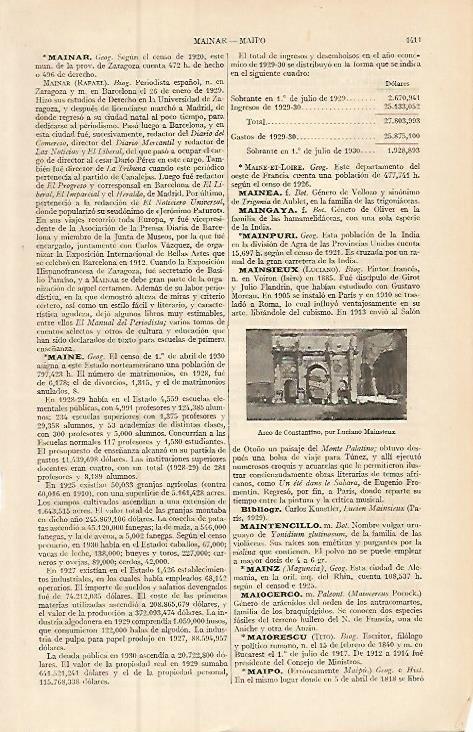 LAMINA ESPASA 9361: Arco de Constantino por L. Mainsieux
